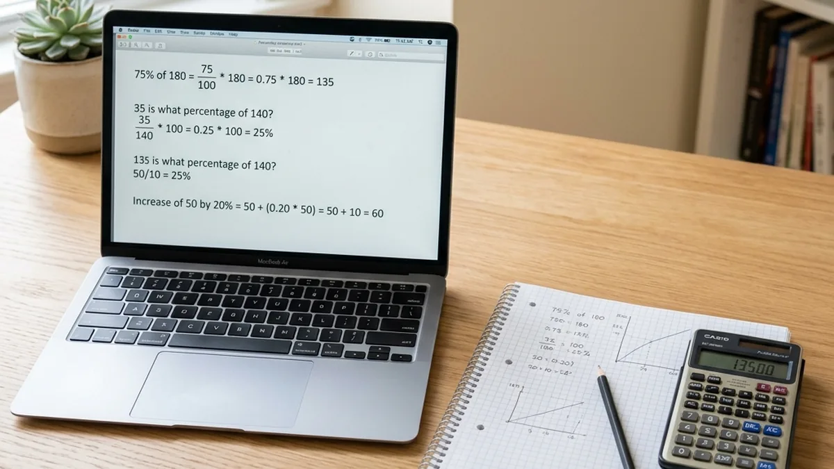 Percentage Ratio & Value Calculator Online